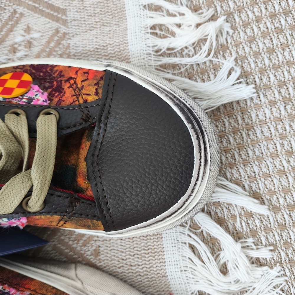 Vans Multicolor Canvas Low-Top Sneakers with Black Toe - Picture 6 of 7
